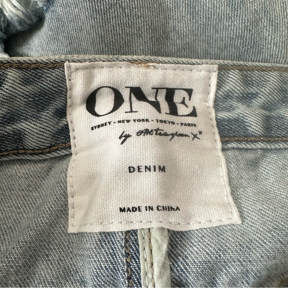 One Teaspoon 2020 Denim Skirt Distressed Size 32 - Picture 8 of 12